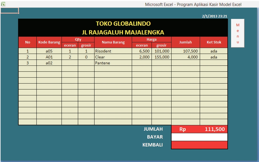 program kasir sederhana gratis